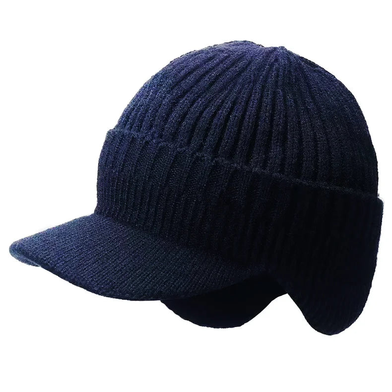 WinterShield Men's Knitted Hat & Scarf Combo