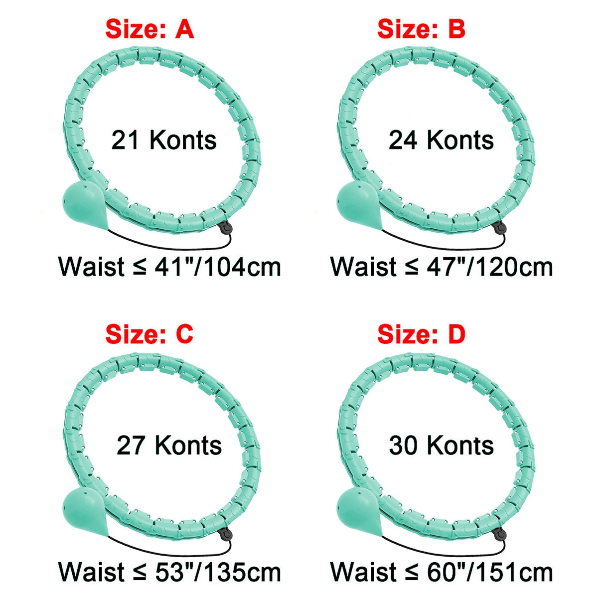 Smart Weighted Hula Hoop: 2-in-1 Adjustable with Detachable Knots