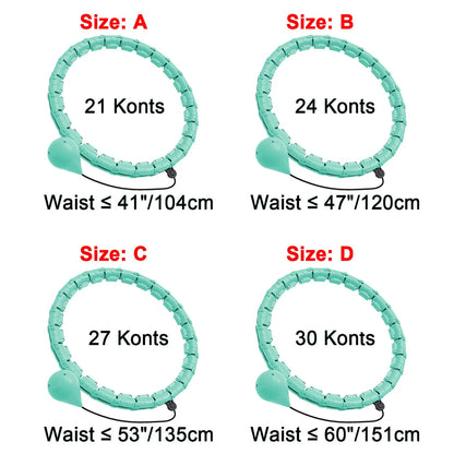 Smart Weighted Hula Hoop: 2-in-1 Adjustable with Detachable Knots