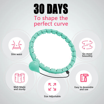 Smart Weighted Hula Hoop: 2-in-1 Adjustable with Detachable Knots