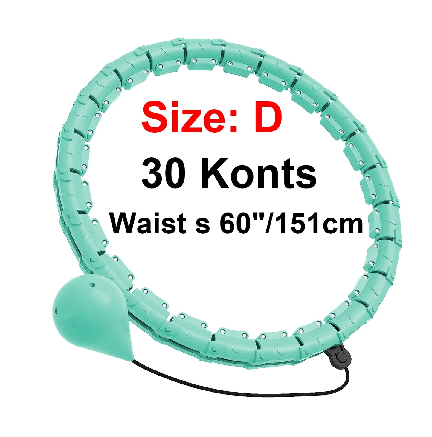 Smart Weighted Hula Hoop: 2-in-1 Adjustable with Detachable Knots