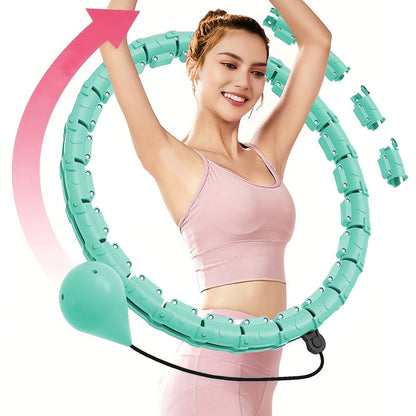 Smart Weighted Hula Hoop: 2-in-1 Adjustable with Detachable Knots