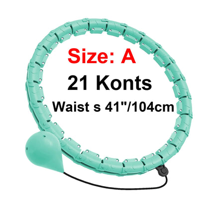 Smart Weighted Hula Hoop: 2-in-1 Adjustable with Detachable Knots