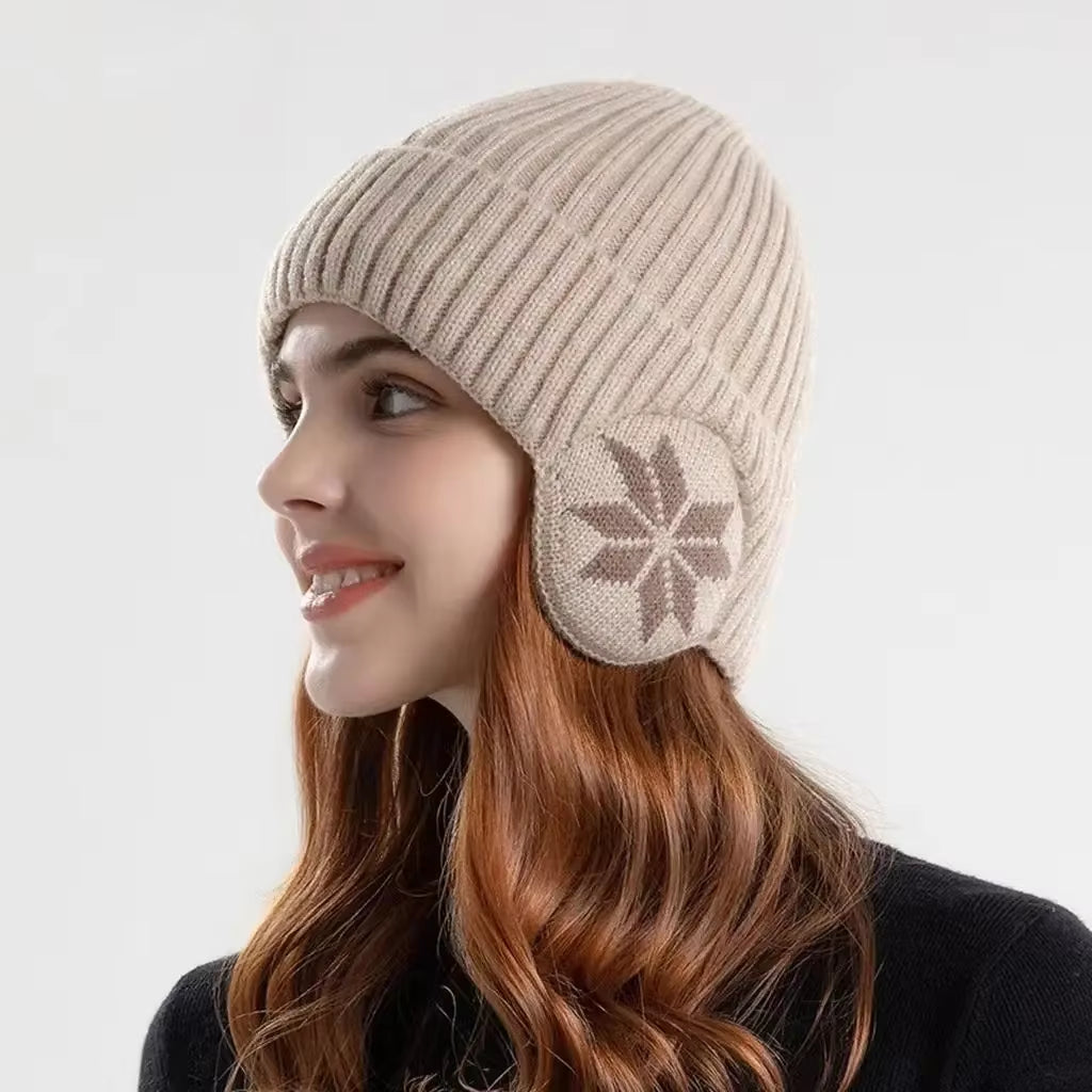 Unisex Winter Plush Knitted Beanie: Coldproof & Ear Protection